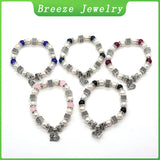 Korea Freshwater Baroque Pearl Lucky Bracelet Love Charm Pack Wedding Jewelry