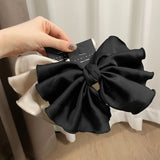 Korean Satin Bow Hair Clip for Women