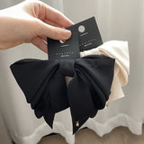 Korean Satin Bow Hair Clip for Women