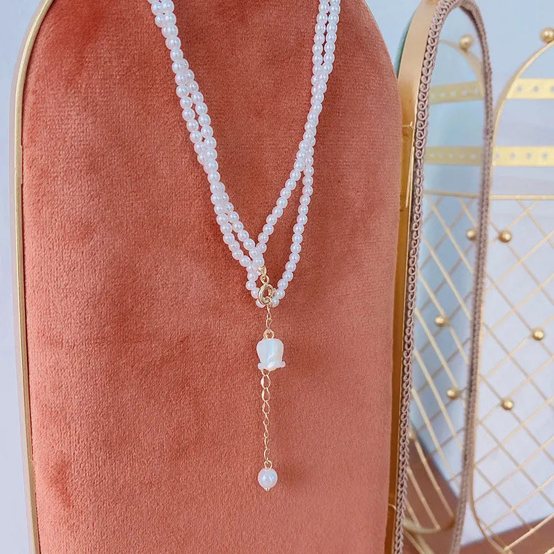 Korea Lily of The Valley Necklace Vintage Feminine Clavicle Rope Accessory