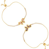 Korea Zircon Butterfly Bracelet Crystal Gemstone Jewelry Gift
