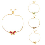 Korea Zircon Butterfly Bracelet Crystal Gemstone Jewelry Gift