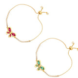 Korea Zircon Butterfly Bracelet Crystal Gemstone Jewelry Gift