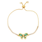 Korea Zircon Butterfly Bracelet Crystal Gemstone Jewelry Gift