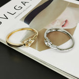 Korean Geometric Knot Cuff Bangle for Women