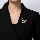 Korea Temperament Brooch Female Pearl Tassel Bowknot Brooch Jewelry