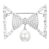 Korea Temperament Brooch Female Pearl Tassel Bowknot Brooch Jewelry