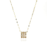 Korea Fine Jewelry 14k Zircon Flashing Diamond Letter Necklace