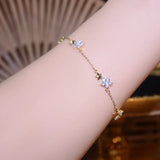 Korea Fine Jewelry Zircon Flower Star Bracelet for Women