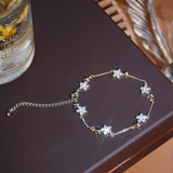Korea Fine Jewelry Zircon Flower Star Bracelet for Women