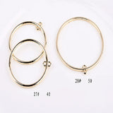 Korea Geometric Alloy Double Hanging Round DIY Earrings Material