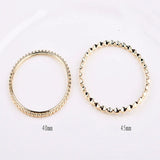 Korea Geometric Alloy Double Hanging Round DIY Earrings Material