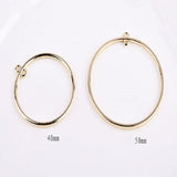 Korea Geometric Alloy Double Hanging Round DIY Earrings Material