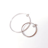 Korea Geometric Alloy Double Hanging Round DIY Earrings Material