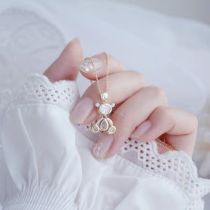 Korea Hot Jewelry 14K Real Plating Copper Zircon Necklace