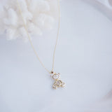 Korea Hot Jewelry 14K Real Plating Copper Zircon Necklace