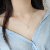 Korea Hot 925 Silver Love Heart Lock Pendant Necklaces