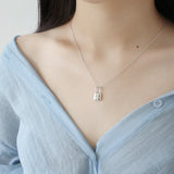 Korea Hot 925 Silver Love Heart Lock Pendant Necklaces