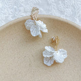 Korea Acrylic Painted Petals Clip on Earrings Fairy Temperament