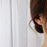 Korea Hot 14K Real Plating Zircon Earrings for Women