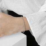 Korea Hot 925 Silver Bracelets 2mm Beads Chain Jewelry Women Gift