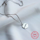 Minimalistic Geometric Pendant Necklace in 925 Silver