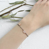 925 Sterling Silver Retro Vintage Bracelets with Zircon Pendant