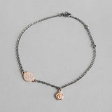 925 Sterling Silver Retro Vintage Bracelets with Zircon Pendant