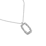 Korea Style 925 Sterling Silver Necklace Hollow Charm Ladies Jewelry