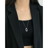 Korea Style 925 Sterling Silver Necklace Hollow Charm Ladies Jewelry