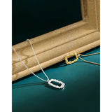 Korea Style 925 Sterling Silver Necklace Hollow Charm Ladies Jewelry