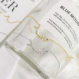 Korea Hot Style 925 Silver Necklace for Women Ocean Fish Bone Pendant Jewelry