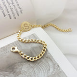 Korea 925 Sterling Silver Letter S Chain Bracelet Student Jewelry