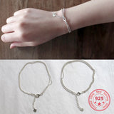 Korea Hot Style 925 Silver Bracelets for Women Beads Chain Jewelry