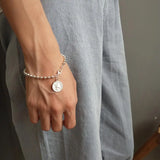 Korea 925 Sterling Silver Bracelets for Women with Coins Pendant