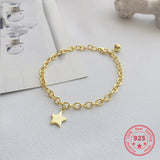 Korea Hot Style 925 Sterling Silver Bracelet for Women Friendship Bangle Jewelry