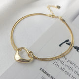 Korea Pure 925 Sterling Silver Heart Bangle for Women