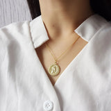 925 Sterling Silver Necklace Women Coins Pendant Jewelry