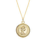 925 Sterling Silver Necklace Women Coins Pendant Jewelry