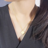 Korea Hot Style Pure 925 Sterling Silver Delicate Pendant Necklace Jewelry