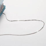 Korea S925 Sterling Silver Box Chain Choker Necklace for Women