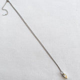 S925 Sterling Silver Geometric Awl Pendant Necklace