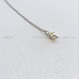 S925 Sterling Silver Geometric Awl Pendant Necklace