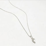 S925 Sterling Silver Geometric Awl Pendant Necklace