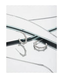 Korea INS C-Shape Stud Earrings S925 Silver Zircon Fine Jewelry