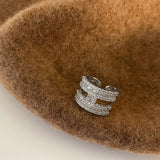 Korea Luxur Natural Zircon Letter Ring Geometric Adjustable Index Finger Ring