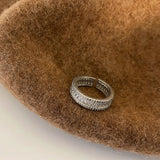 Korea Luxur Natural Zircon Letter Ring Geometric Adjustable Index Finger Ring