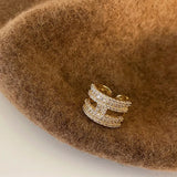 Korea Luxur Natural Zircon Letter Ring Geometric Adjustable Index Finger Ring