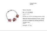 Korea Red Zircon Bridal Wedding Earrings
