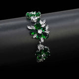 Korea Red Zircon Bridal Wedding Earrings